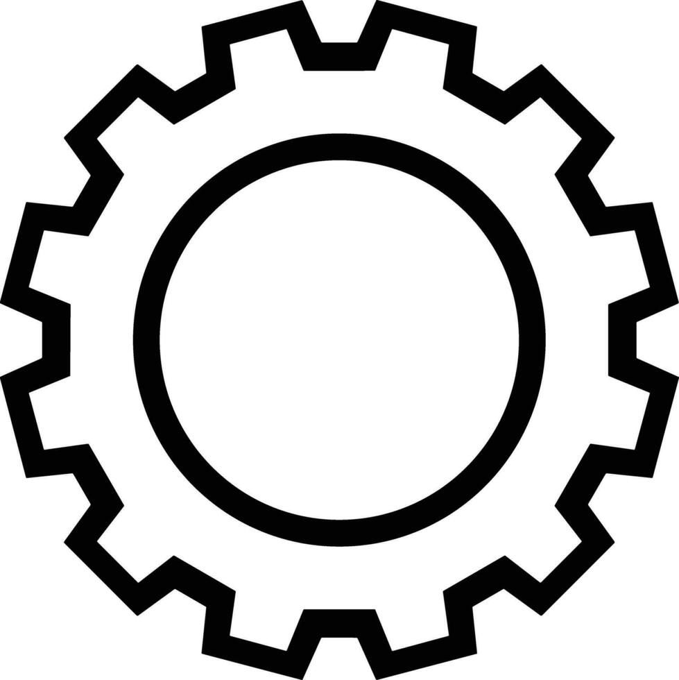 Gear setting symbol icon vector image. Illustration of the industrial wheel mechine mechanism design image