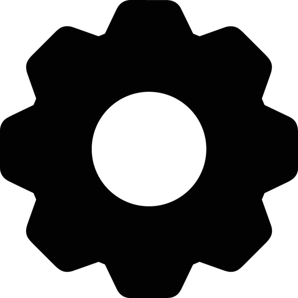 Gear setting symbol icon vector image. Illustration of the industrial wheel mechine mechanism design image