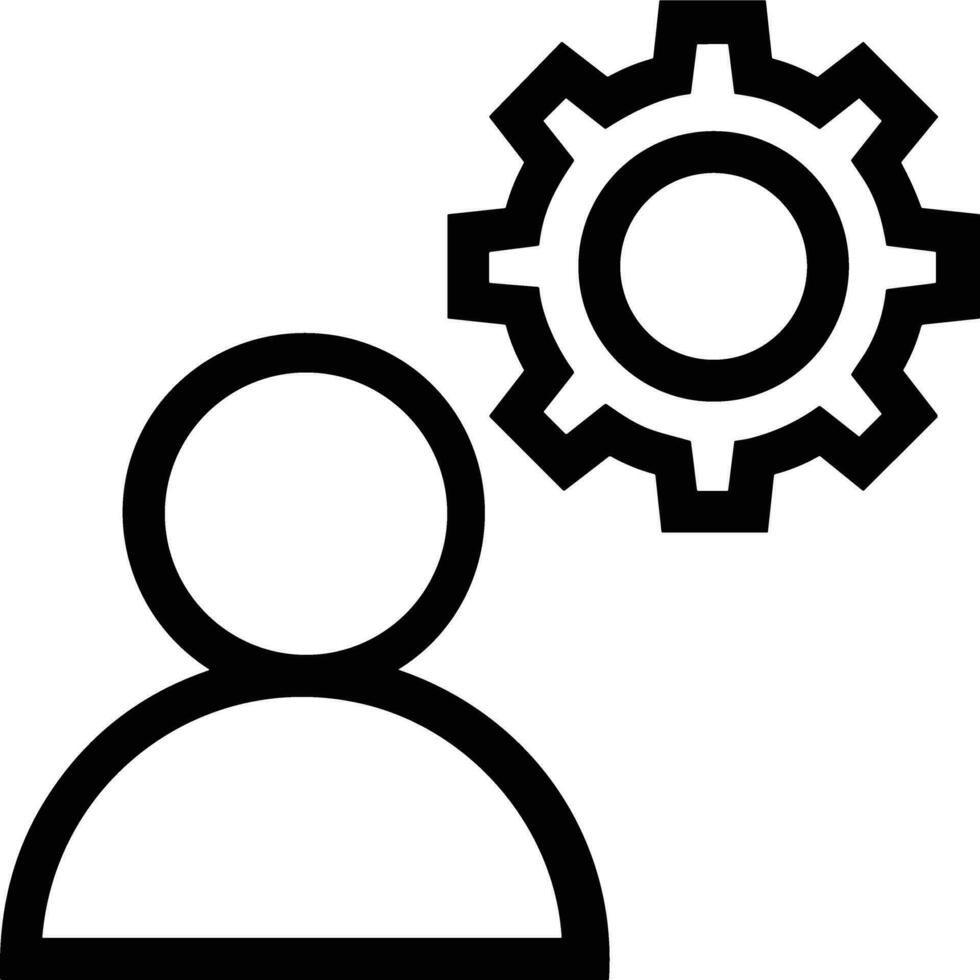 Gear setting symbol icon vector image. Illustration of the industrial wheel mechine mechanism design image
