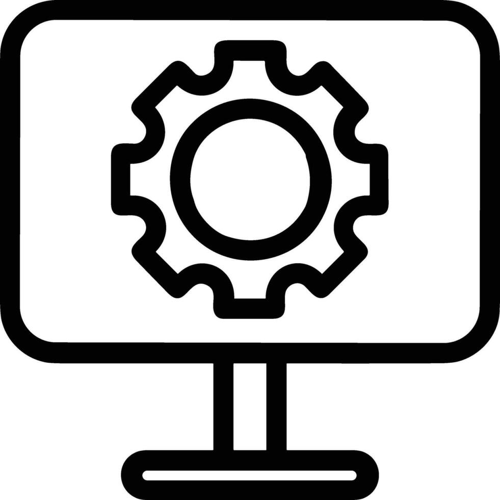 Gear setting symbol icon vector image. Illustration of the industrial wheel mechine mechanism design image