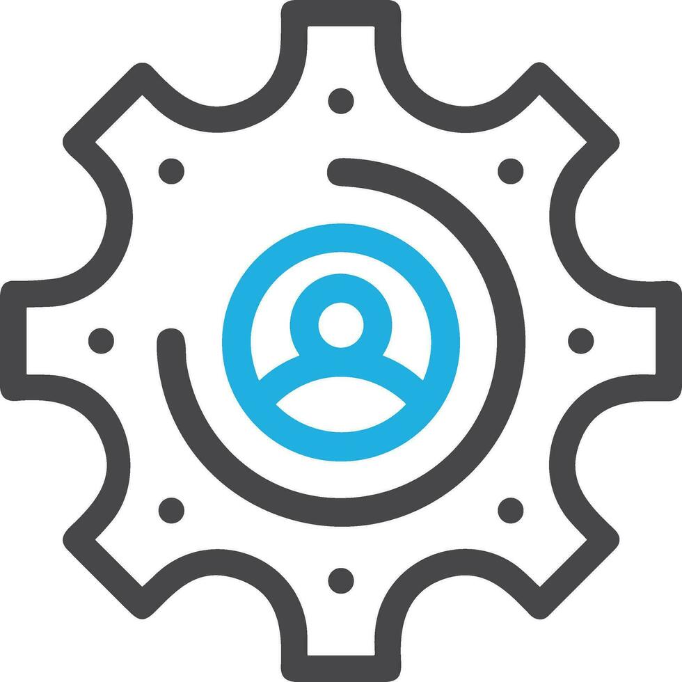 Gear setting symbol icon vector image. Illustration of the industrial wheel mechine mechanism design image