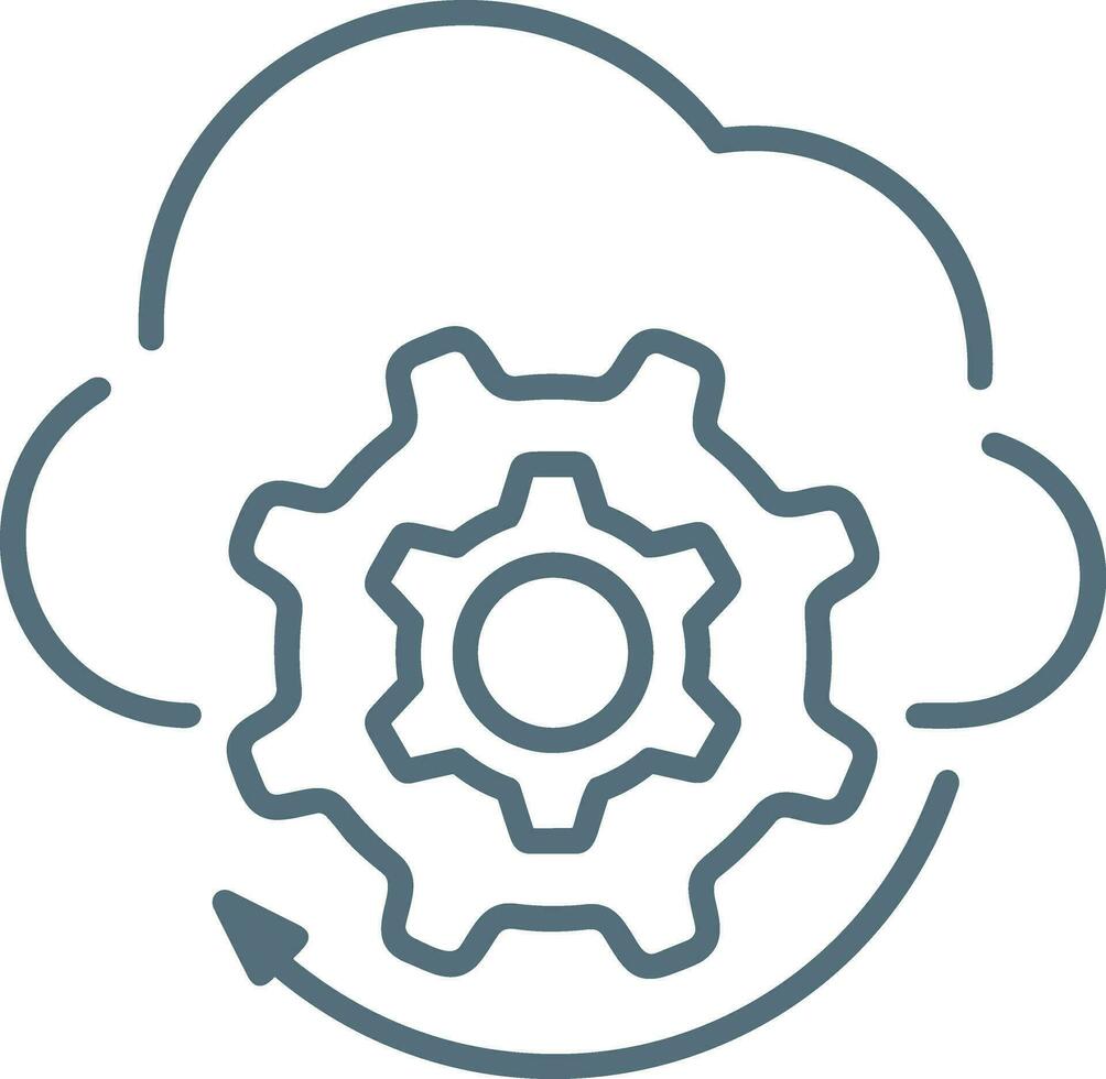 Gear setting symbol icon vector image. Illustration of the industrial wheel mechine mechanism design image