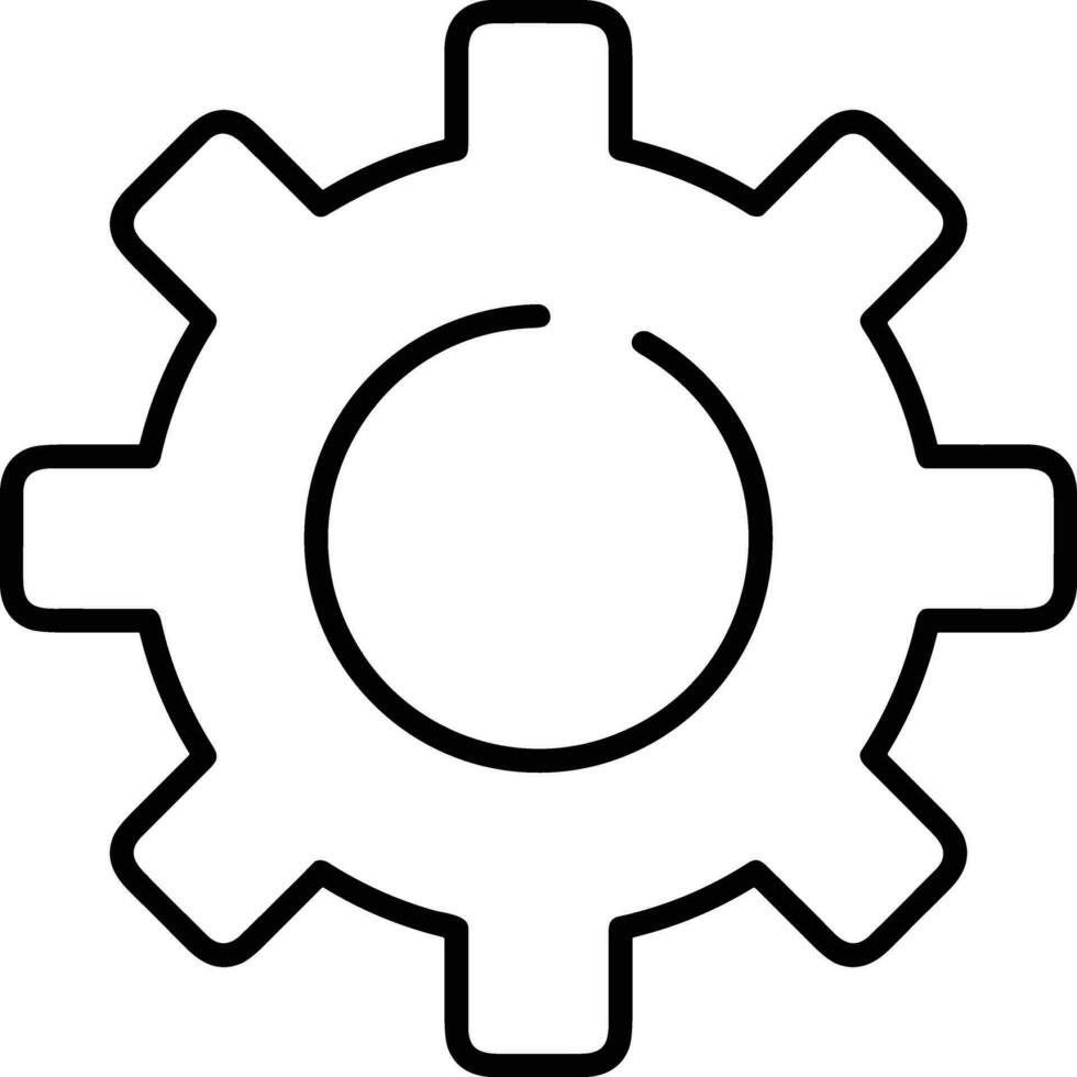 Gear setting symbol icon vector image. Illustration of the industrial wheel mechine mechanism design image