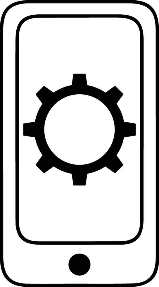 Gear setting symbol icon vector image. Illustration of the industrial wheel mechine mechanism design image