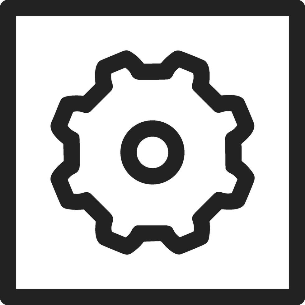 Gear setting symbol icon vector image. Illustration of the industrial wheel mechine mechanism design image