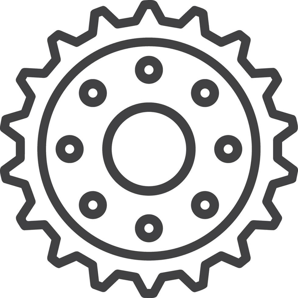 Gear setting symbol icon vector image. Illustration of the industrial wheel mechine mechanism design image