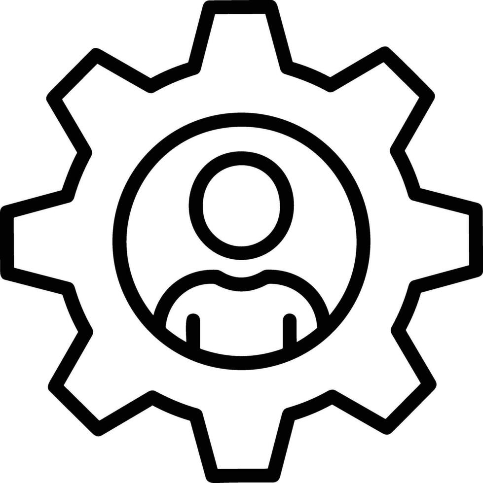 Gear setting symbol icon vector image. Illustration of the industrial wheel mechine mechanism design image