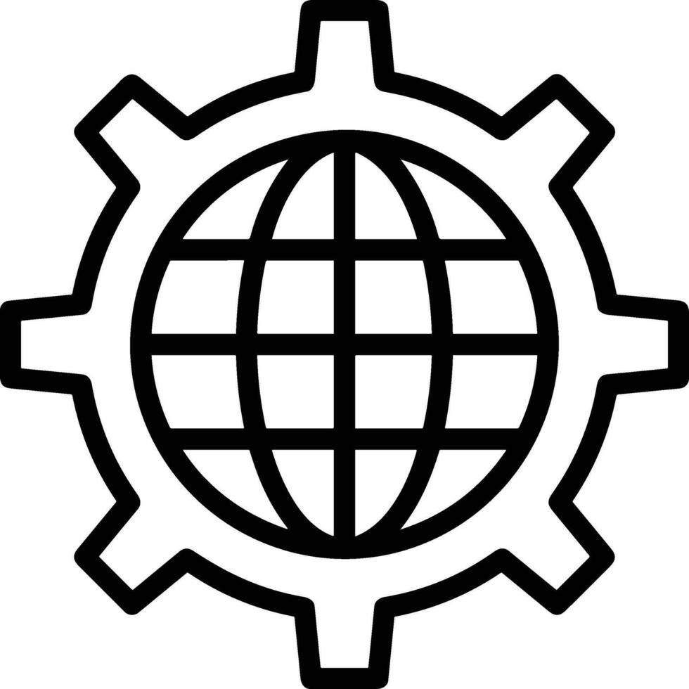 Gear setting symbol icon vector image. Illustration of the industrial wheel mechine mechanism design image