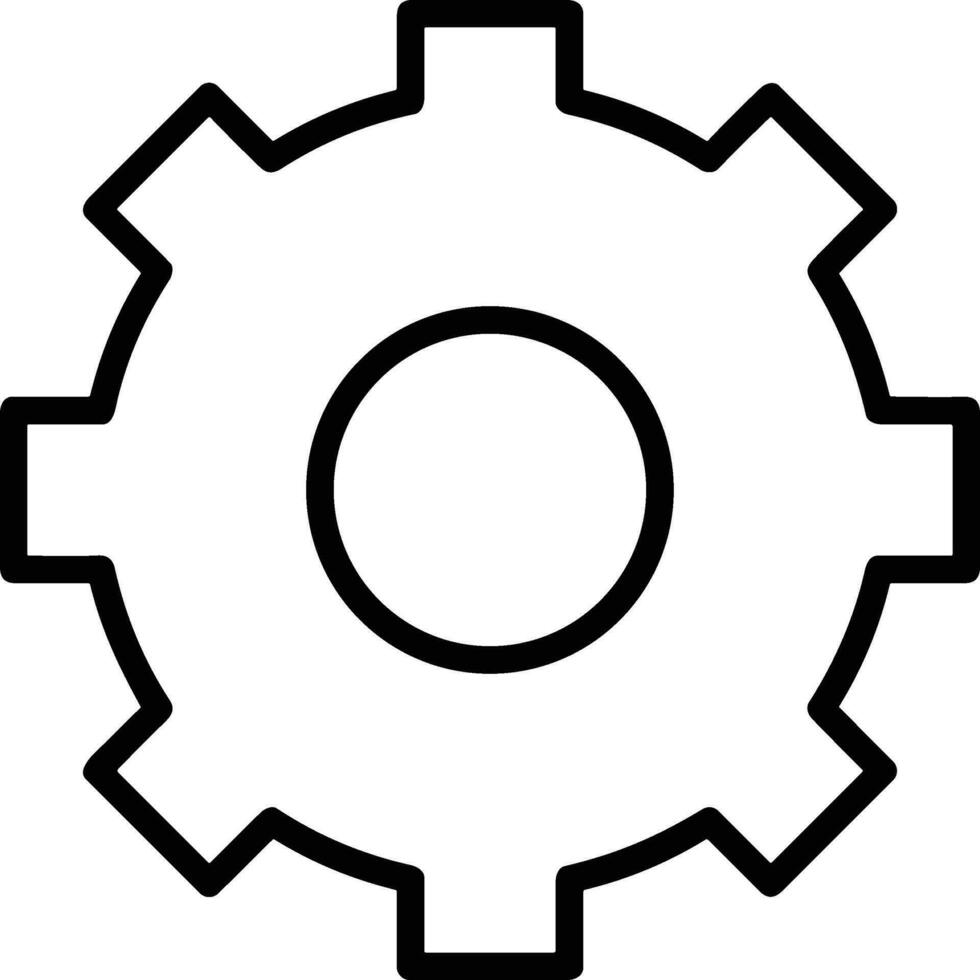 Gear setting symbol icon vector image. Illustration of the industrial wheel mechine mechanism design image