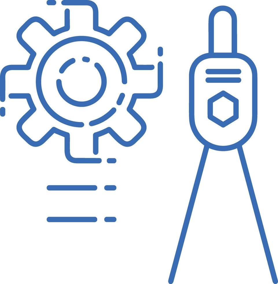 Gear setting symbol icon vector image. Illustration of the industrial wheel mechine mechanism design image