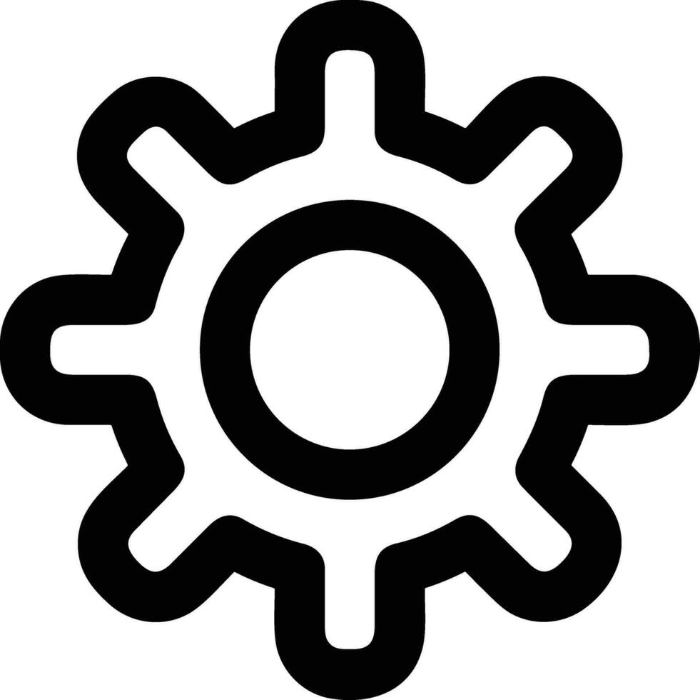 Gear setting symbol icon vector image. Illustration of the industrial wheel mechine mechanism design image