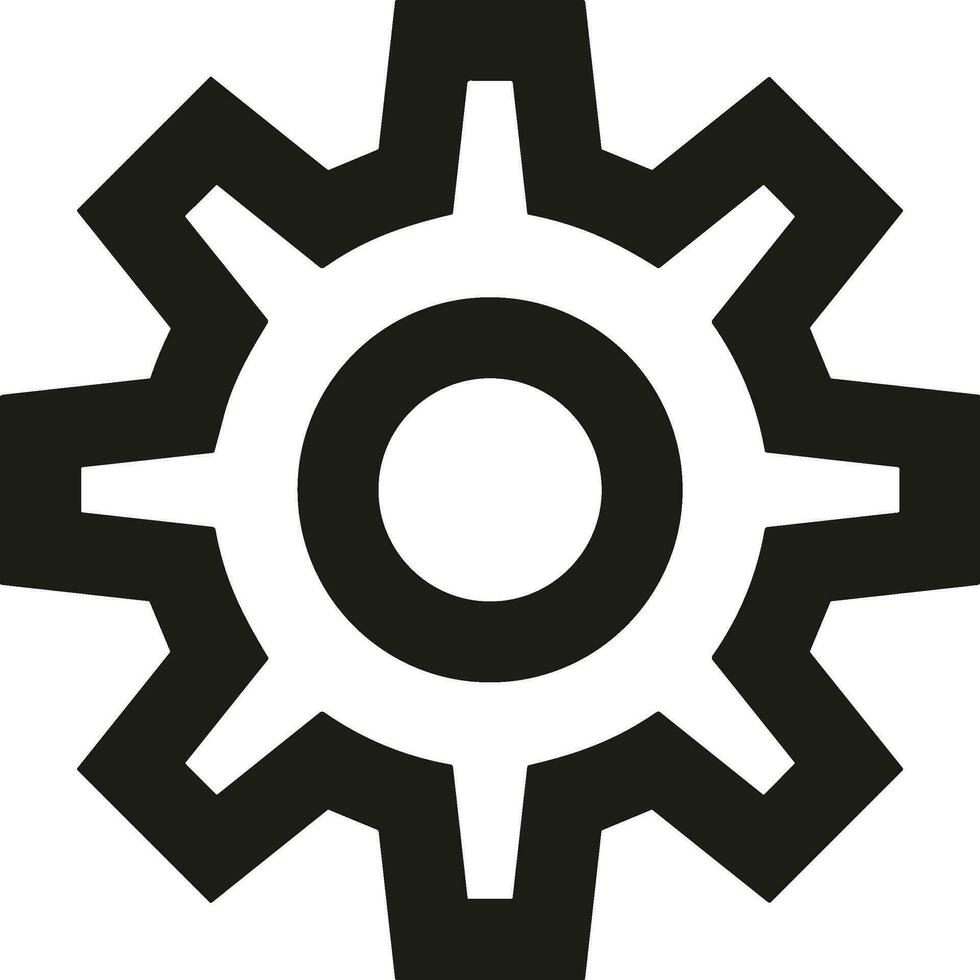 Gear setting symbol icon vector image. Illustration of the industrial wheel mechine mechanism design image
