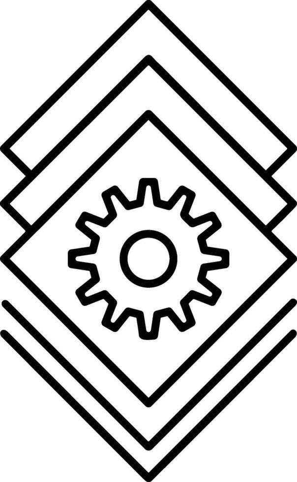 Gear setting symbol icon vector image. Illustration of the industrial wheel mechine mechanism design image