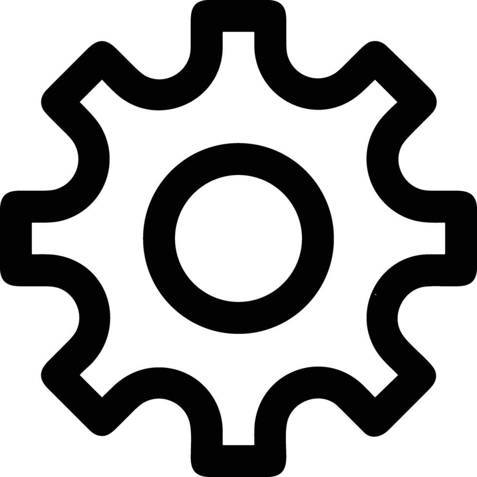 Gear setting symbol icon vector image. Illustration of the industrial wheel mechine mechanism design image