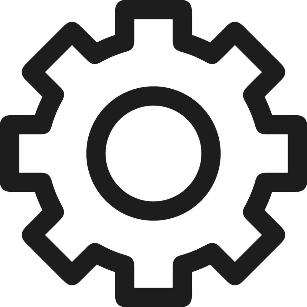 Gear setting symbol icon vector image. Illustration of the industrial wheel mechine mechanism design image