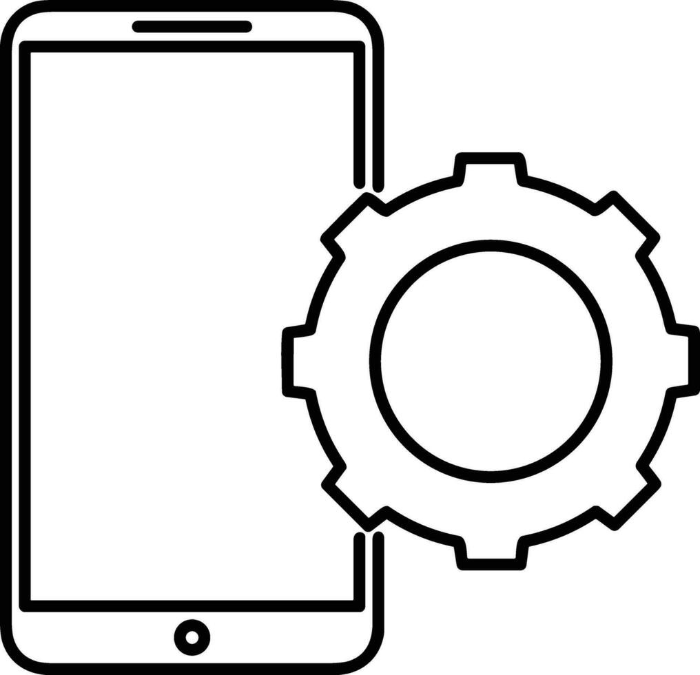 Gear setting symbol icon vector image. Illustration of the industrial wheel mechine mechanism design image