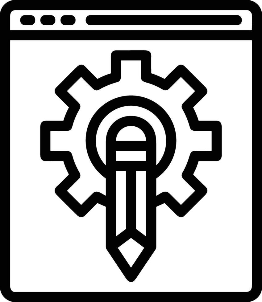 Gear setting symbol icon vector image. Illustration of the industrial wheel mechine mechanism design image