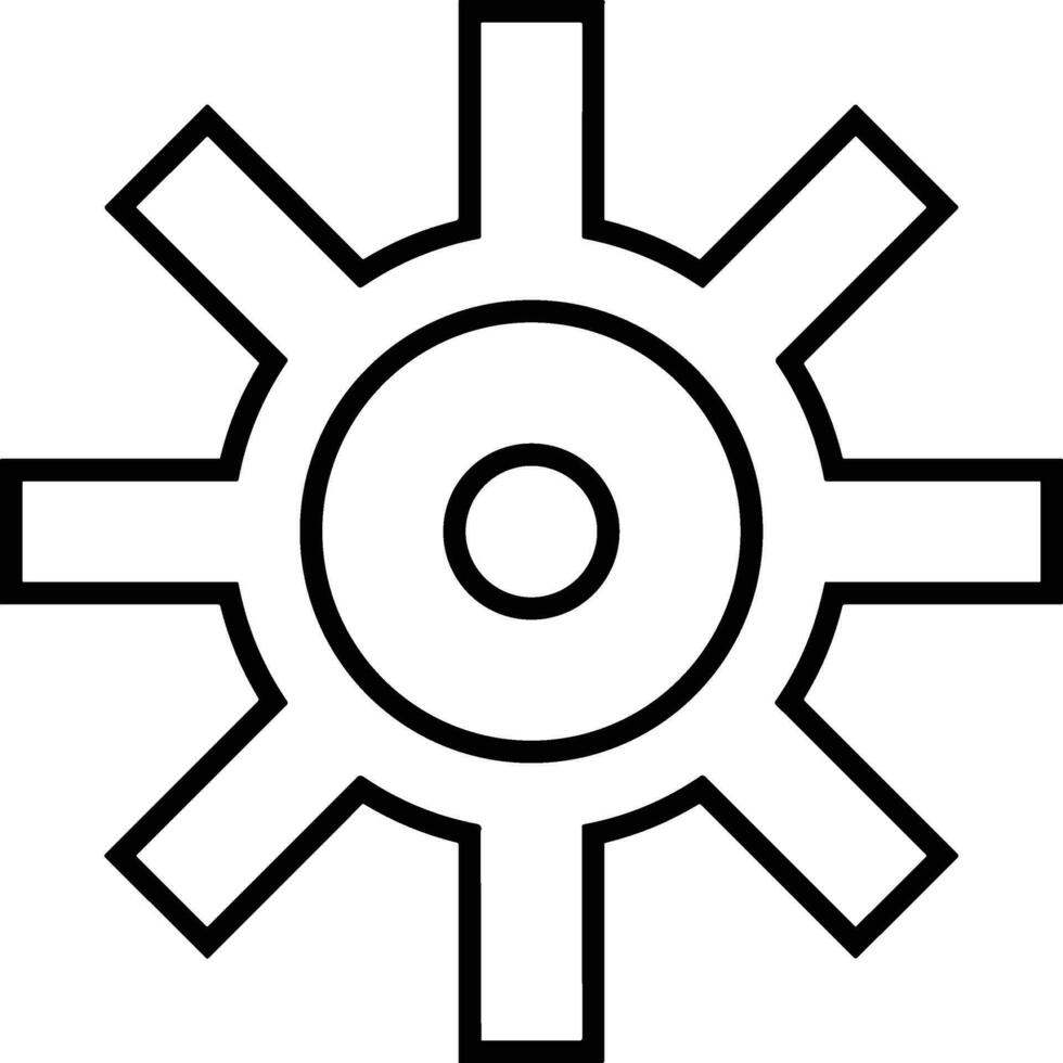 Gear setting symbol icon vector image. Illustration of the industrial wheel mechine mechanism design image