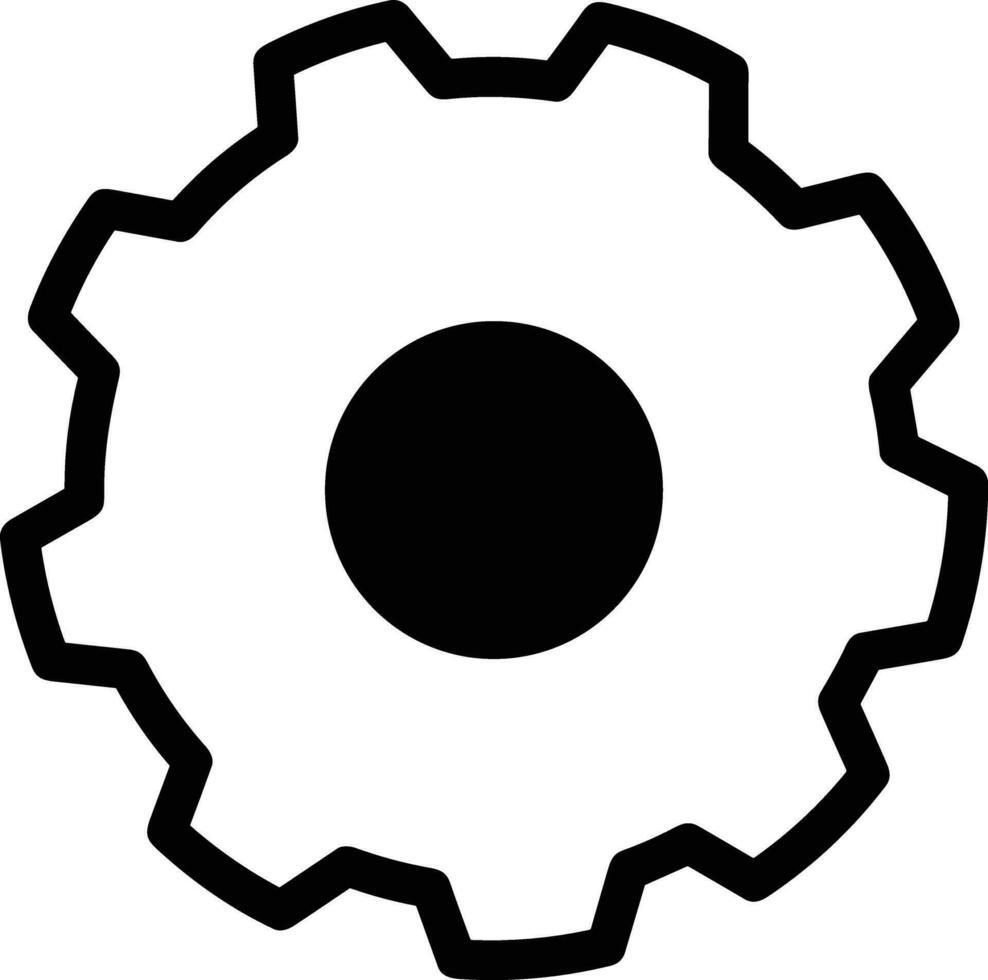 Gear setting symbol icon vector image. Illustration of the industrial wheel mechine mechanism design image