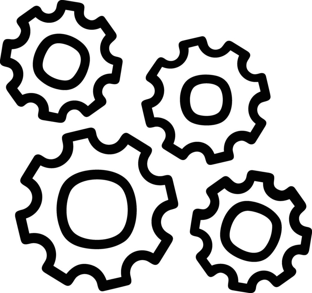 Gear setting symbol icon vector image. Illustration of the industrial wheel mechine mechanism design image