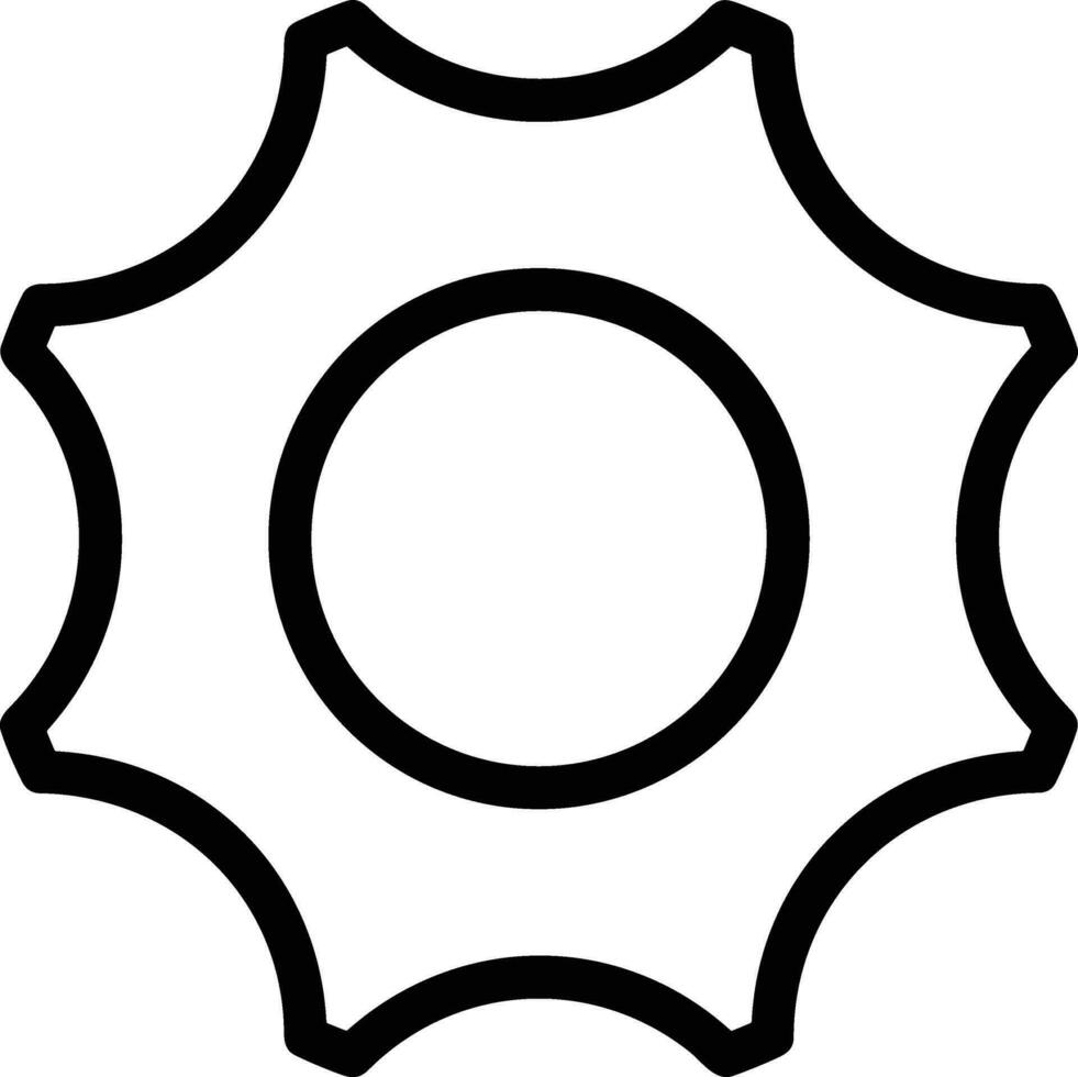Gear setting symbol icon vector image. Illustration of the industrial wheel mechine mechanism design image