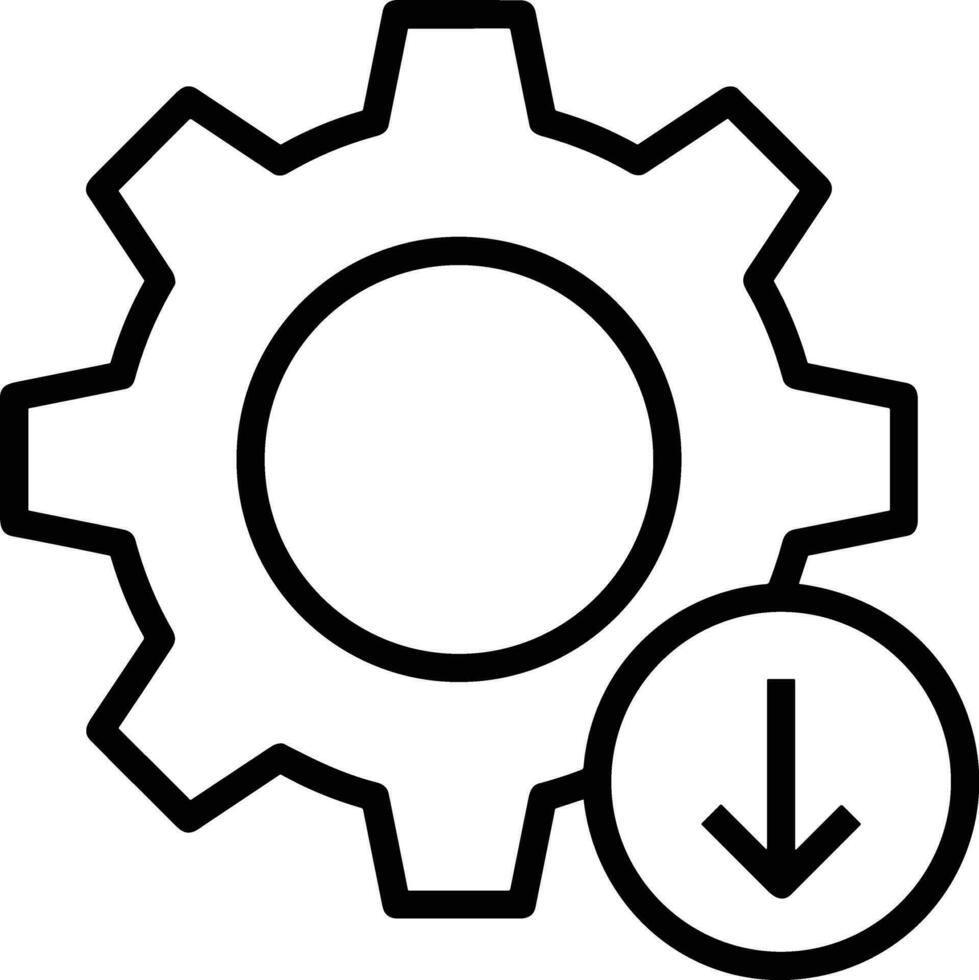 Gear setting symbol icon vector image. Illustration of the industrial wheel mechine mechanism design image