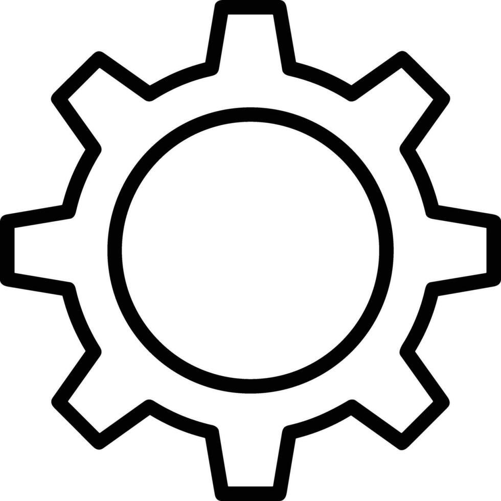 Gear setting symbol icon vector image. Illustration of the industrial wheel mechine mechanism design image