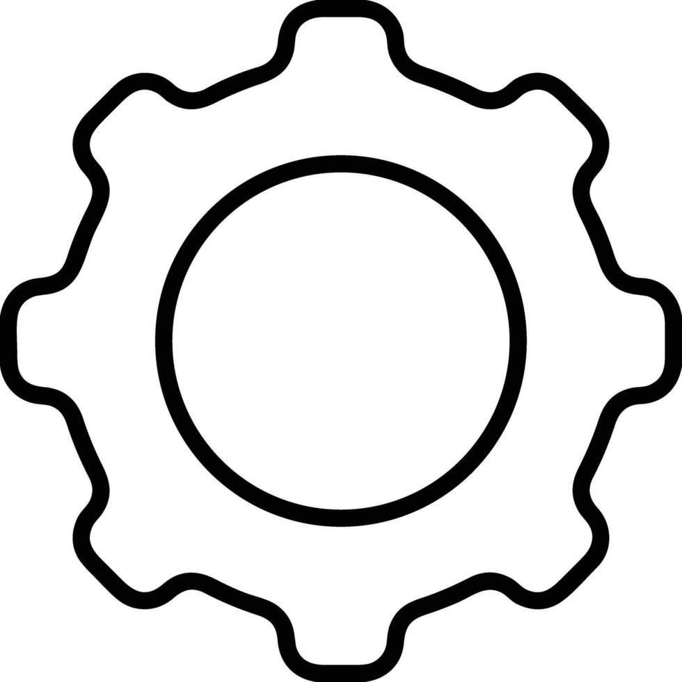 Gear setting symbol icon vector image. Illustration of the industrial wheel mechine mechanism design image