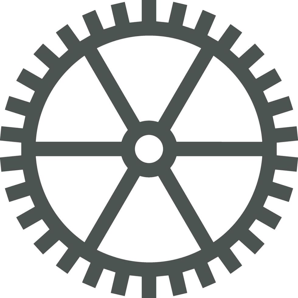 Gear setting symbol icon vector image. Illustration of the industrial wheel mechine mechanism design image