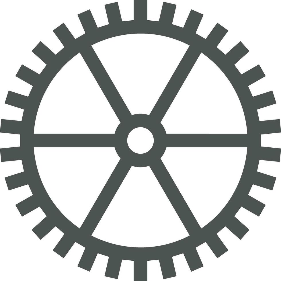 Gear setting symbol icon vector image. Illustration of the industrial wheel mechine mechanism design image