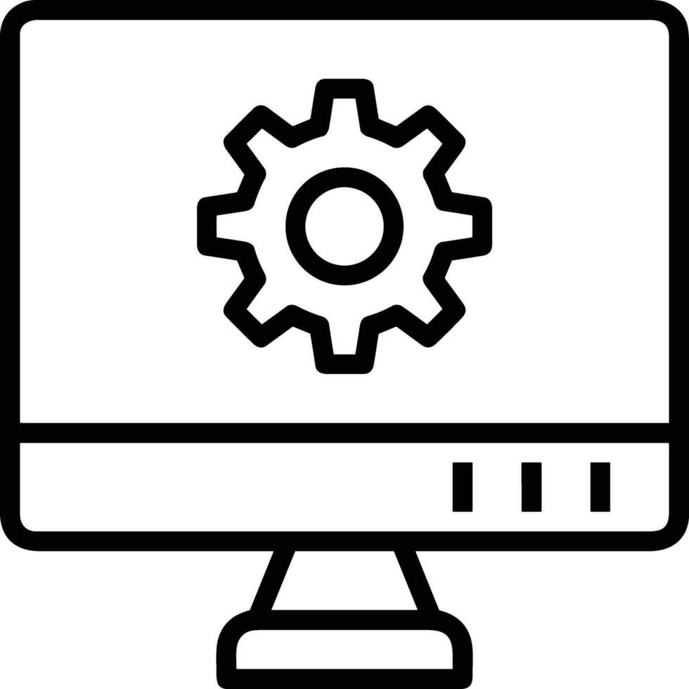 Gear setting symbol icon vector image. Illustration of the industrial wheel mechine mechanism design image