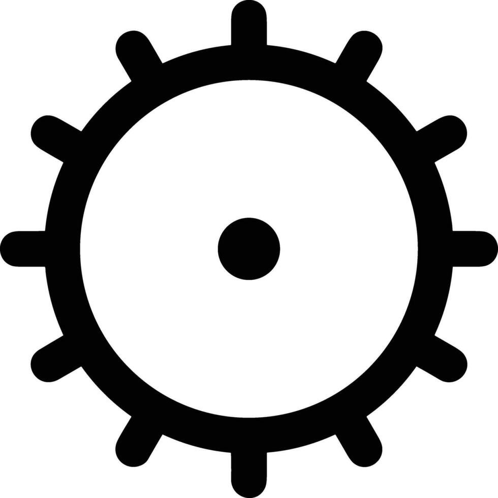 Gear setting symbol icon vector image. Illustration of the industrial wheel mechine mechanism design image