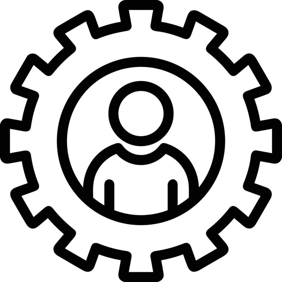 Gear setting symbol icon vector image. Illustration of the industrial wheel mechine mechanism design image