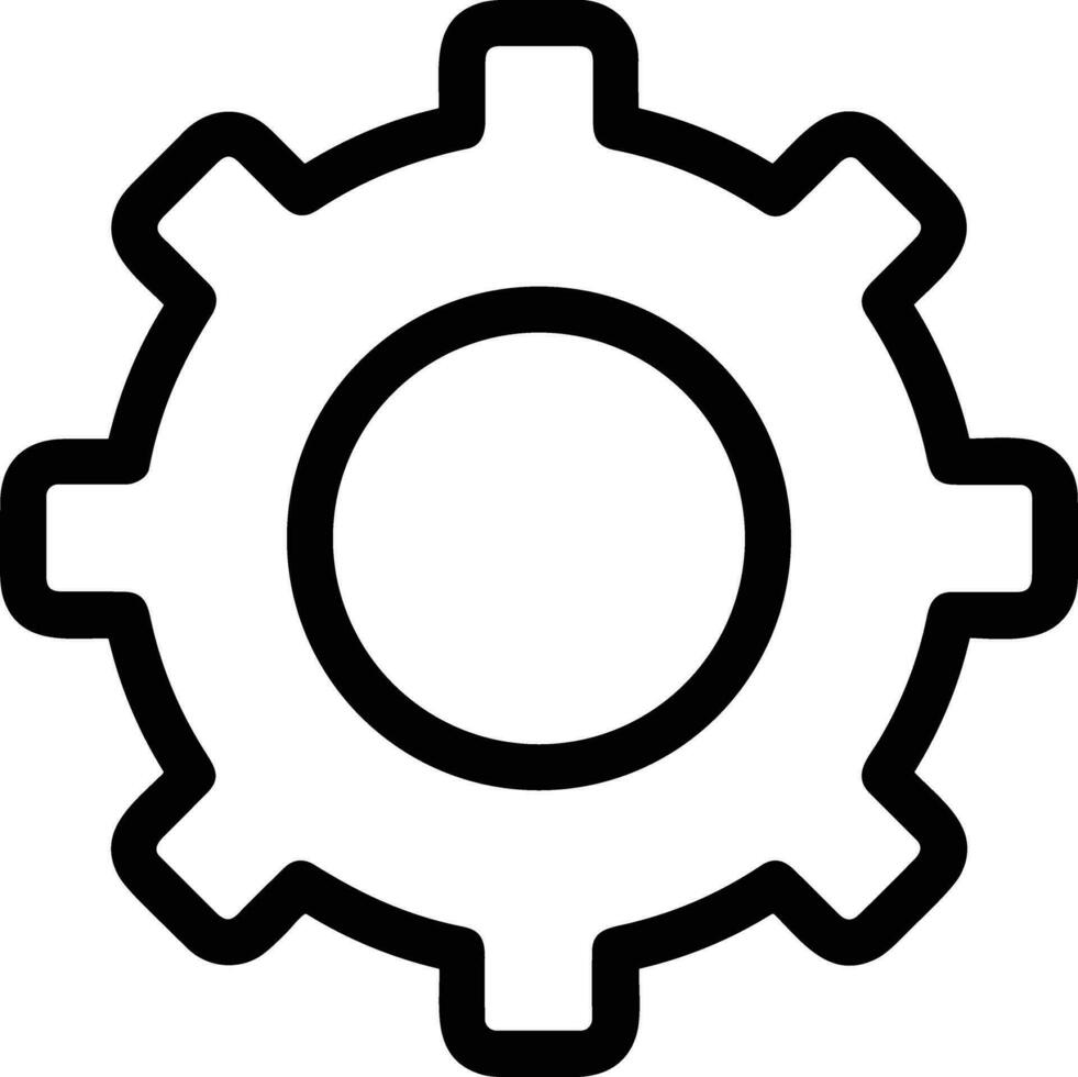 Gear setting symbol icon vector image. Illustration of the industrial wheel mechine mechanism design image