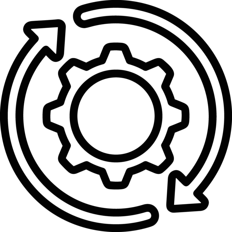 Gear setting symbol icon vector image. Illustration of the industrial wheel mechine mechanism design image