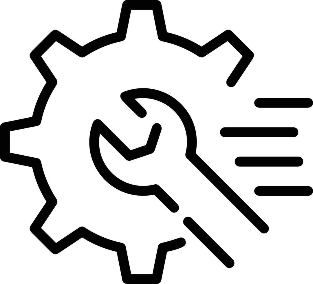 Gear setting symbol icon vector image. Illustration of the industrial wheel mechine mechanism design image