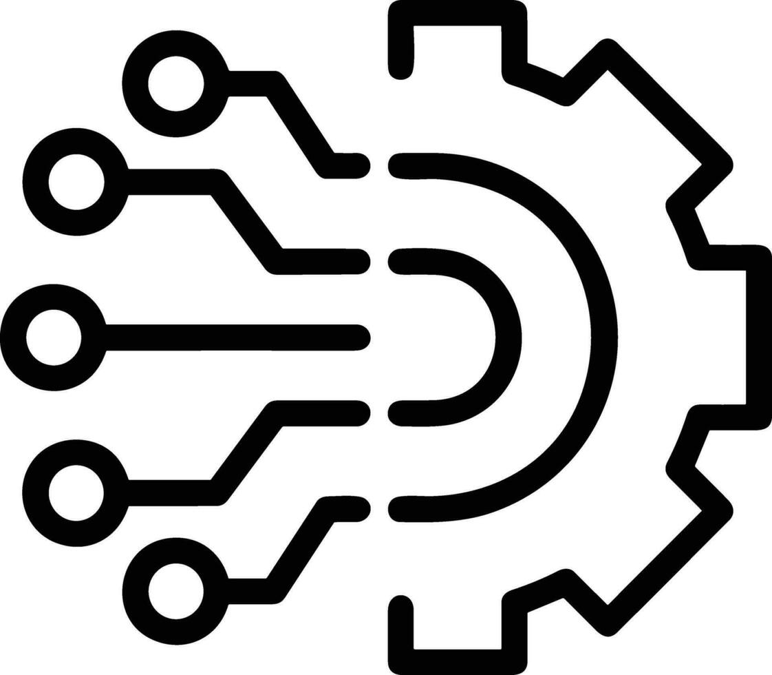 Gear setting symbol icon vector image. Illustration of the industrial wheel mechine mechanism design image