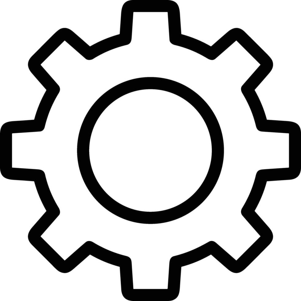 Gear setting symbol icon vector image. Illustration of the industrial wheel mechine mechanism design image