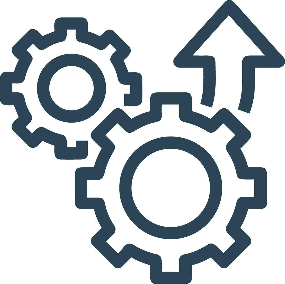 Gear setting symbol icon vector image. Illustration of the industrial wheel mechine mechanism design image