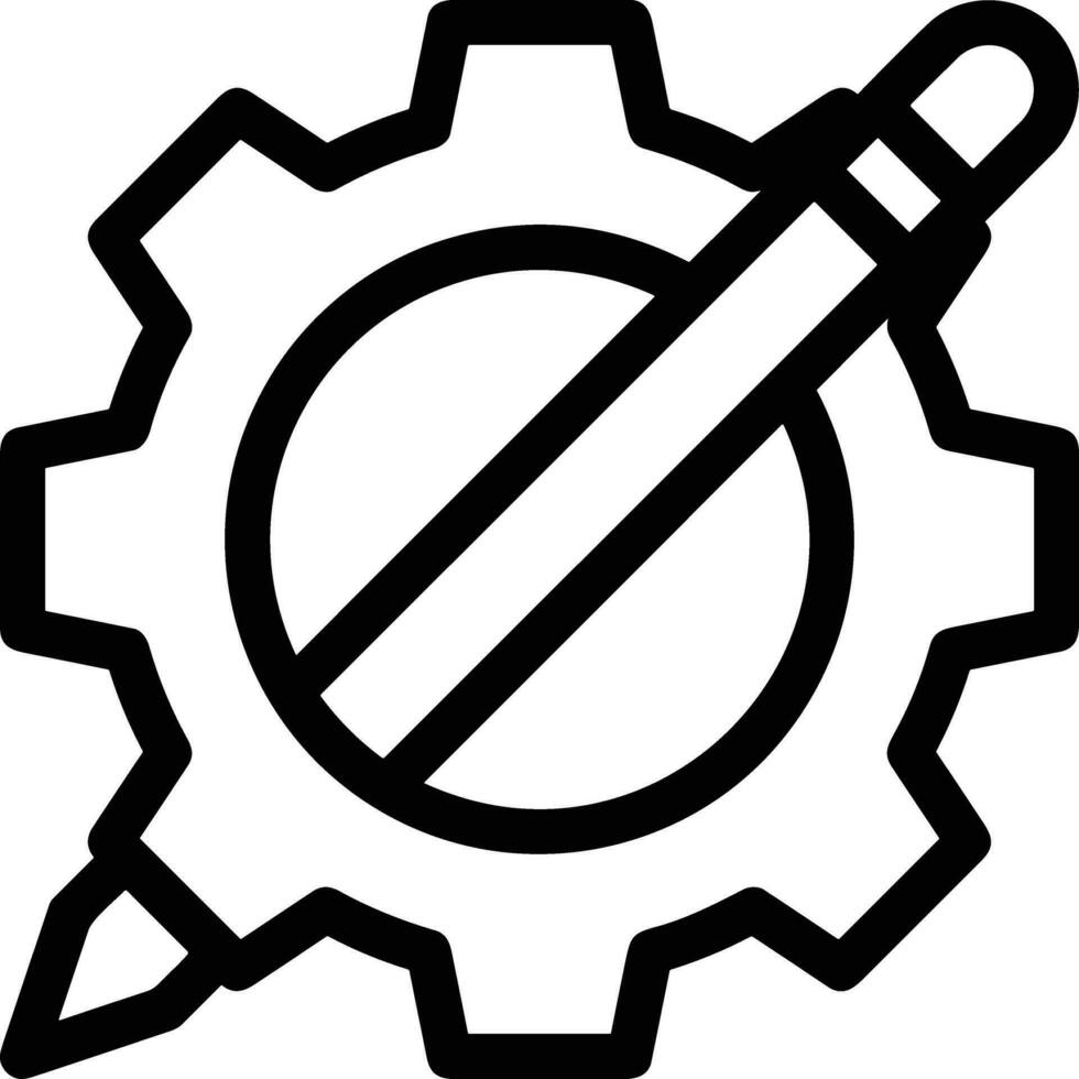 Gear setting symbol icon vector image. Illustration of the industrial wheel mechine mechanism design image