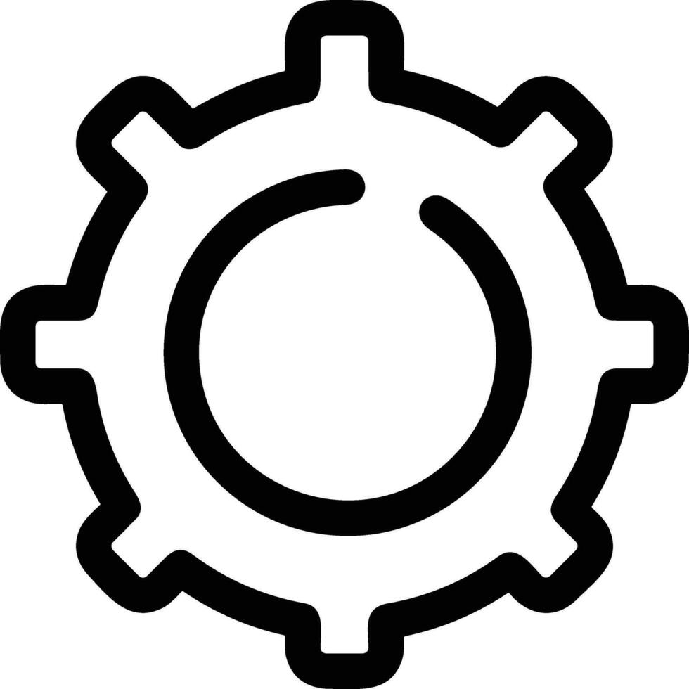 Gear setting symbol icon vector image. Illustration of the industrial wheel mechine mechanism design image