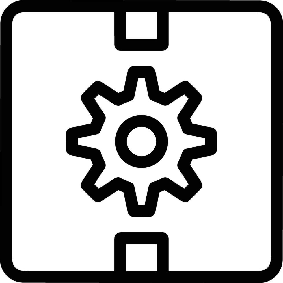 Gear setting symbol icon vector image. Illustration of the industrial wheel mechine mechanism design image