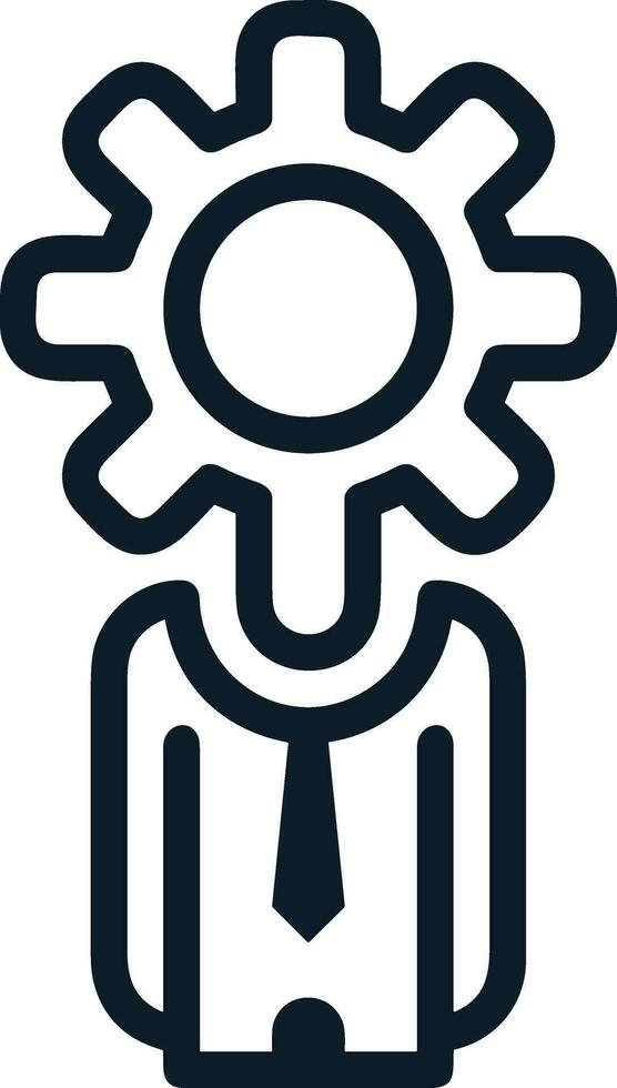 Gear setting symbol icon vector image. Illustration of the industrial wheel mechine mechanism design image