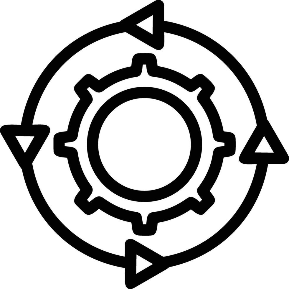 Gear setting symbol icon vector image. Illustration of the industrial wheel mechine mechanism design image