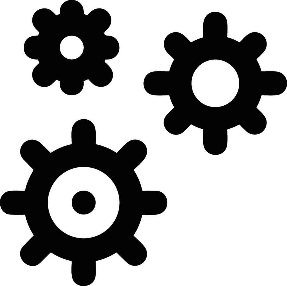 Gear setting symbol icon vector image. Illustration of the industrial ...