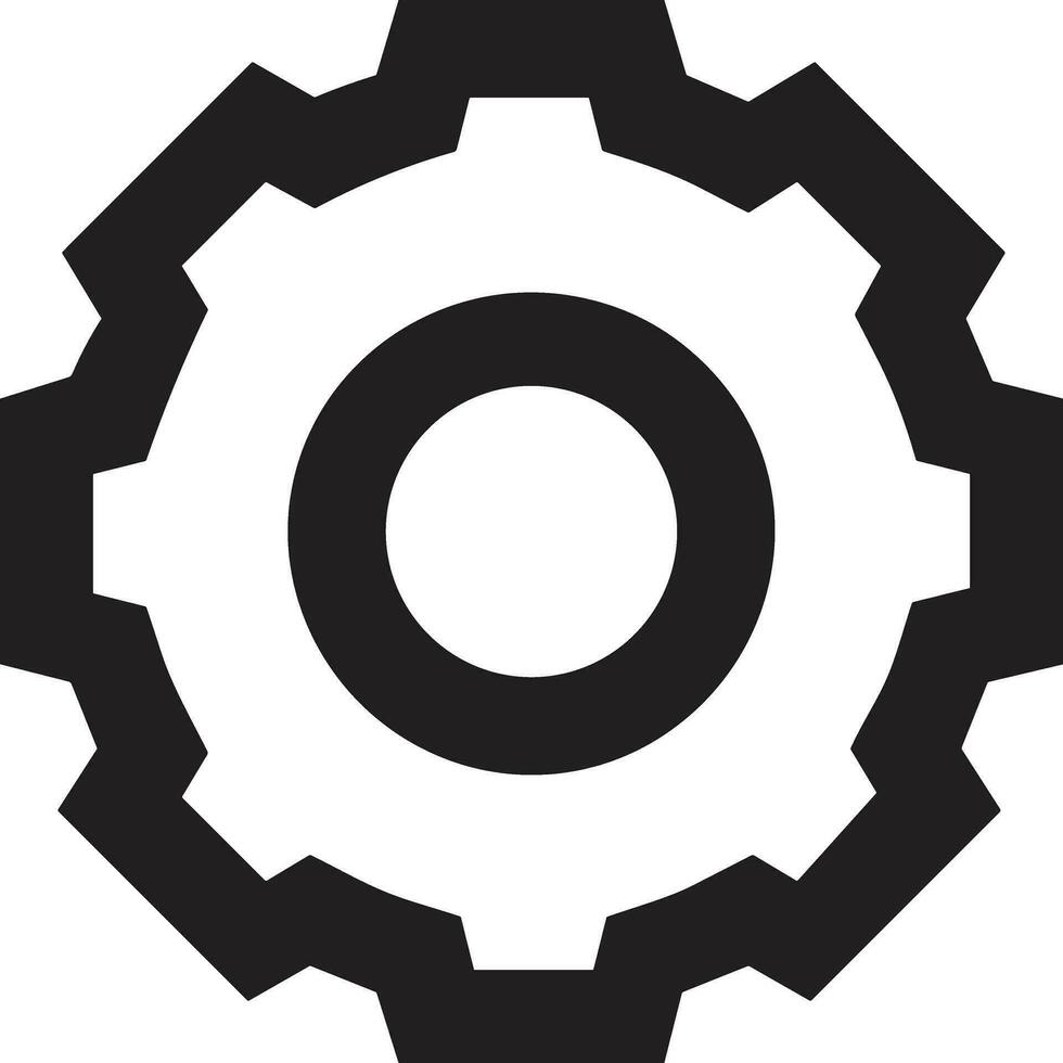 Gear setting symbol icon vector image. Illustration of the industrial wheel mechine mechanism design image