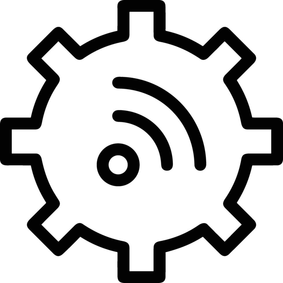 Gear setting symbol icon vector image. Illustration of the industrial wheel mechine mechanism design image