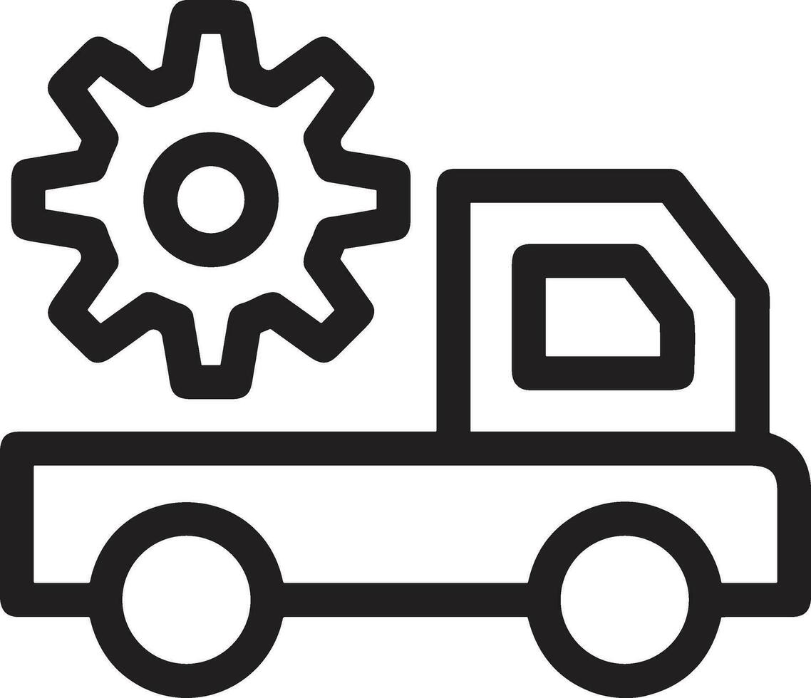 Gear setting symbol icon vector image. Illustration of the industrial wheel mechine mechanism design image