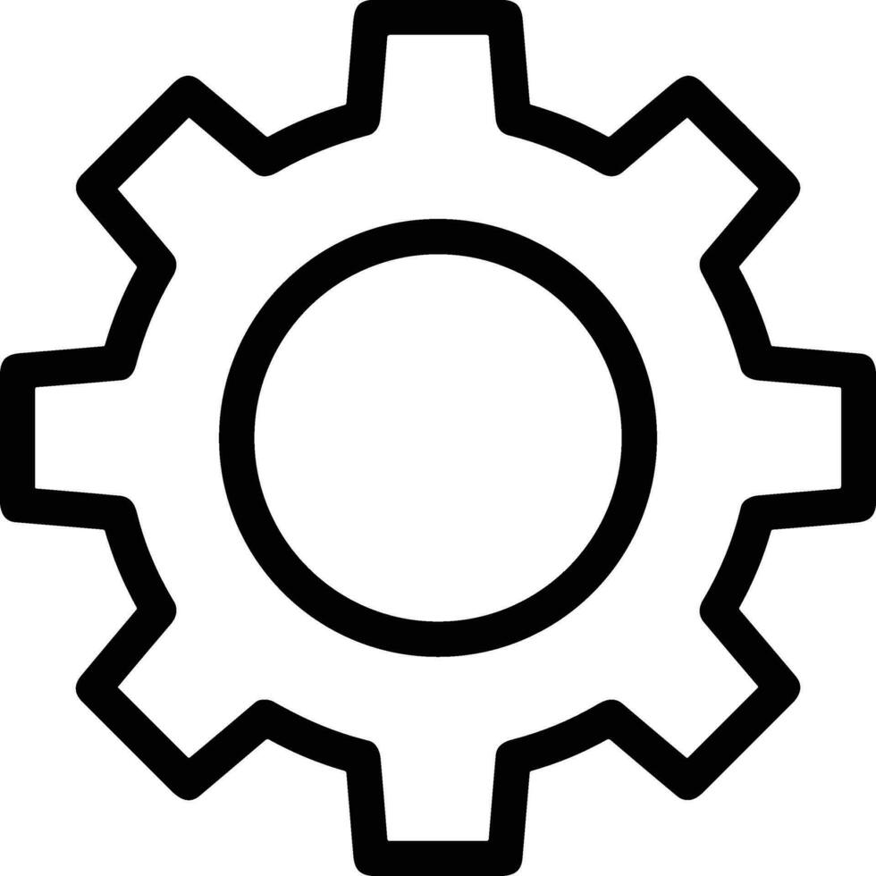 Gear setting symbol icon vector image. Illustration of the industrial wheel mechine mechanism design image