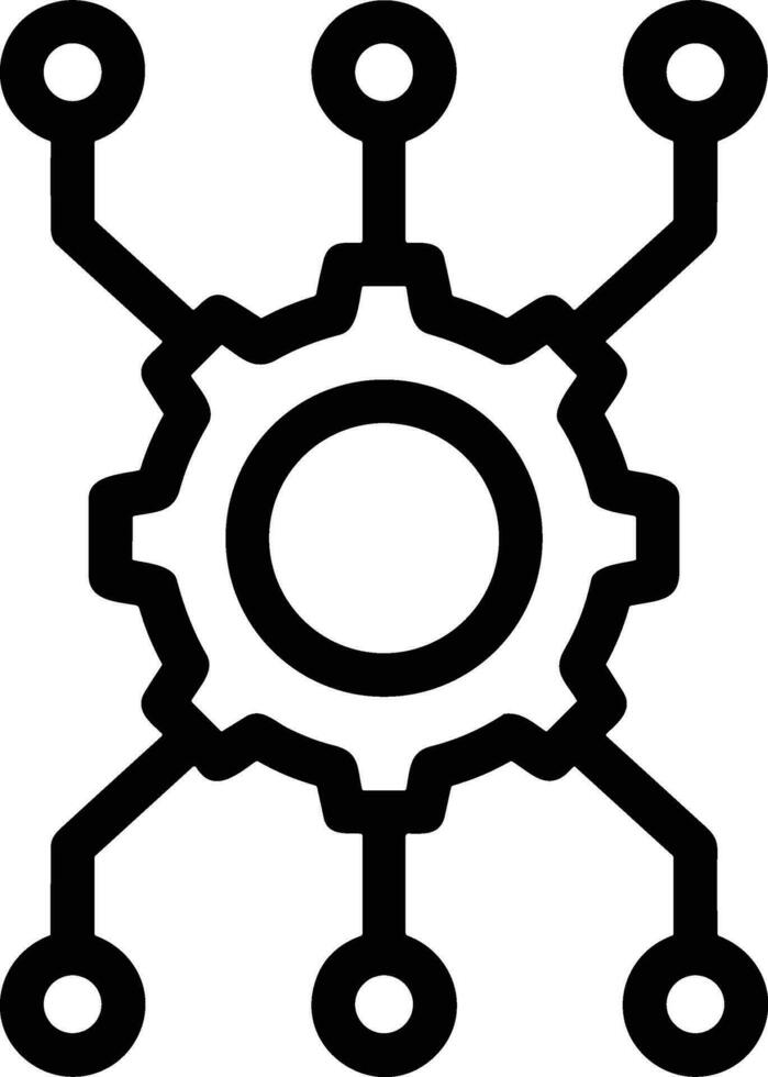 Gear setting symbol icon vector image. Illustration of the industrial wheel mechine mechanism design image